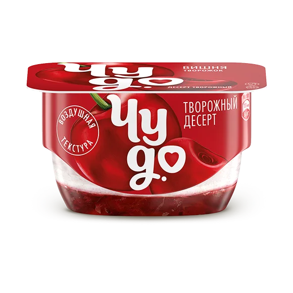 Творожный десерт вишня