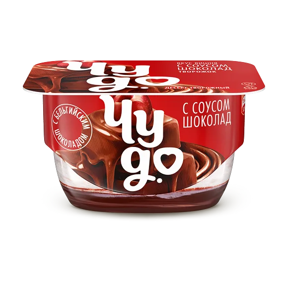 Творожный десерт вишня с соусом шоколад Творожный десерт вишня с соусом шоколад